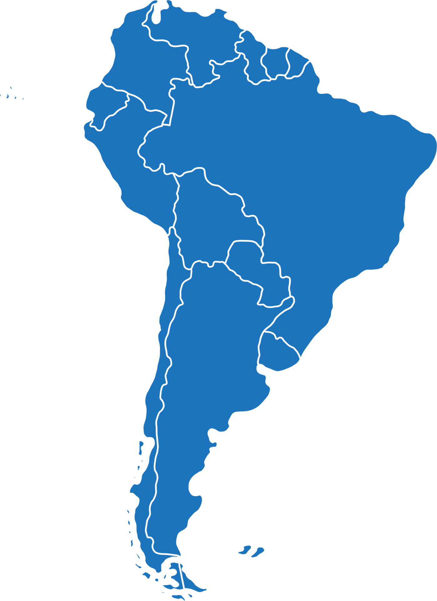 South America (15+ areas)